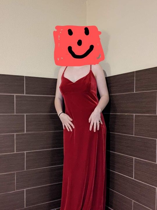 Vintage Red Velveteen Dress