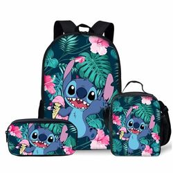 New Cartoon Teens Bookbag Schoolbag Cartoon Girl Backpack With Lunch Bag Pencil Bag Set For Girls 3pcs Set 3pcs Backpack Set