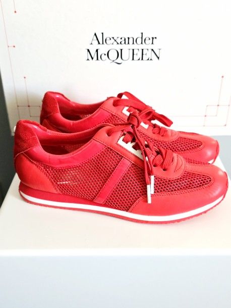 Michael Kors Shoes Red Maggie Trainer MK Women's Size 8