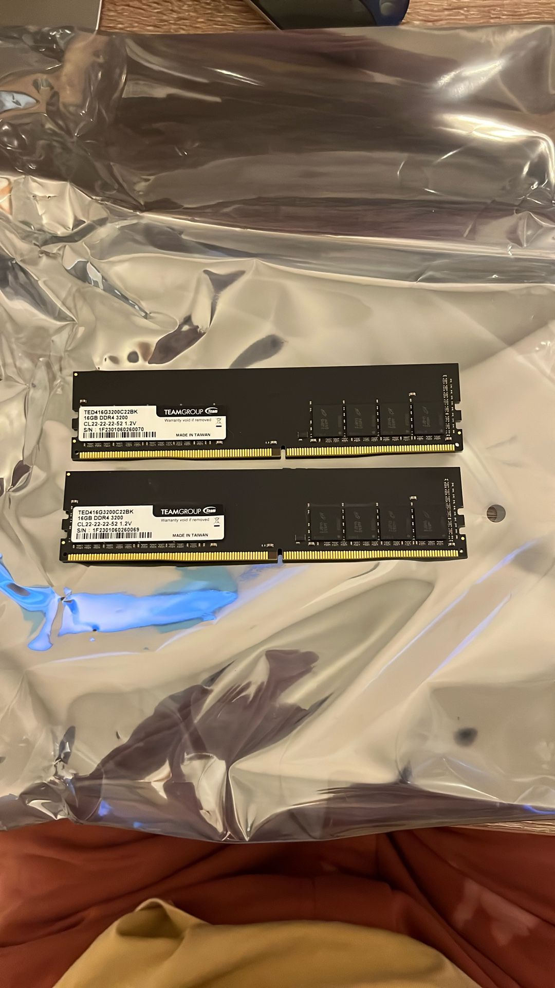 3200Mhz DDR4 Ram 32GB (2x 16GB)