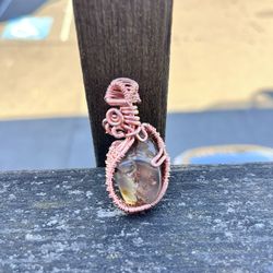 Custom Wire Wrapped Agate Pendant 