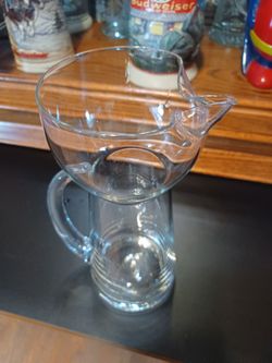 Vintage Crate & Barrel Flo Pitcher-Krosno Poland MCM Glass