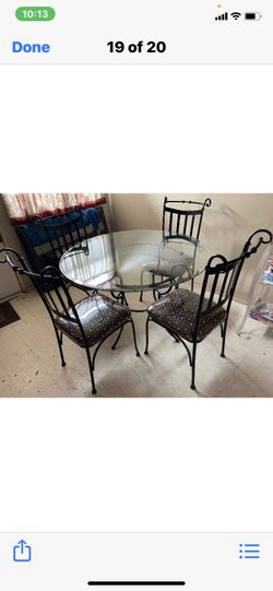 Very Nice Set Chairs Have Been Reupholstered I Metal Chair Stained