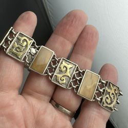 Sterling silver and 14 K gold filled bracelet