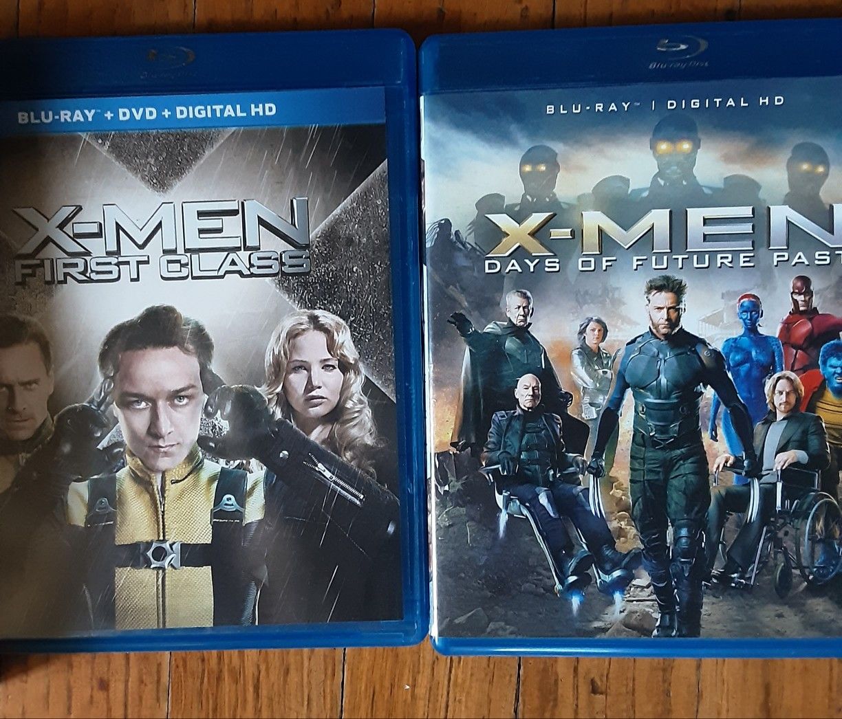 X-men First Class + Days of Future Past Blu ray