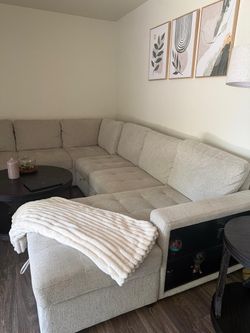 Beige sectional