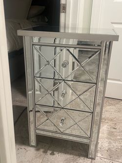 Mirrored nightstand
