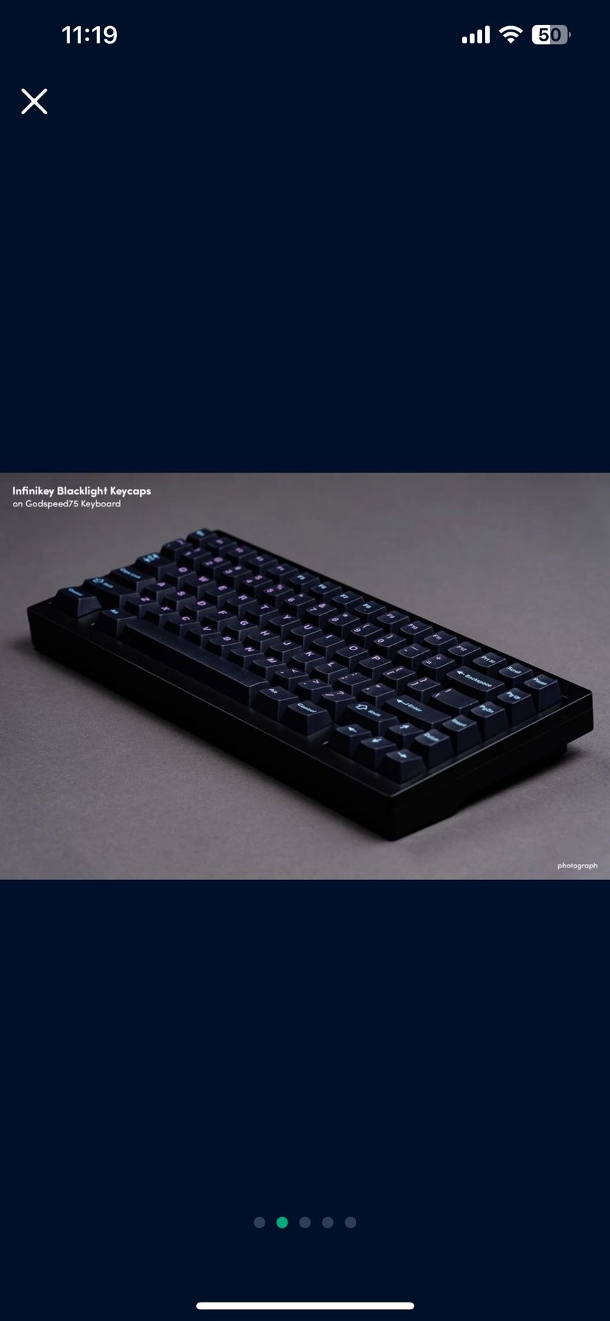 Infinikey Blacklight Keycaps Base Set
