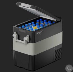 BougeRV 12V Portable Refrigerator Fridge Freezer Portable Car Fridge 53 Quart Electric Cooler12V/24V DC 110~240 V AC for RV Truck Pickup SUV Van Boat 