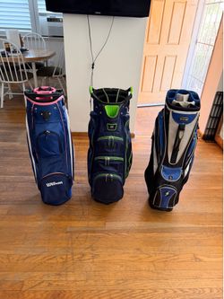Various golf bags