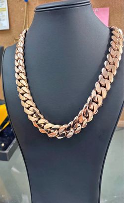 10KT Rose Gold Cuban Link