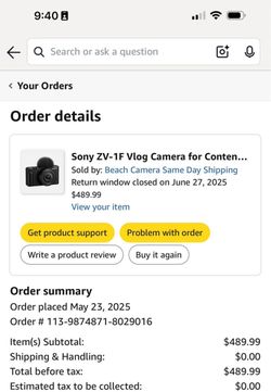 Song zv 1f vlogging camera