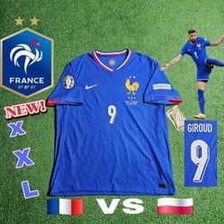 Nike France FFF Olivier Giroud#9 2024/2025 Home Authentic Jersey New XXL 
