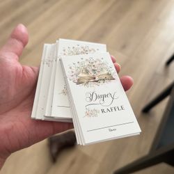 Diaper Raffle Cards