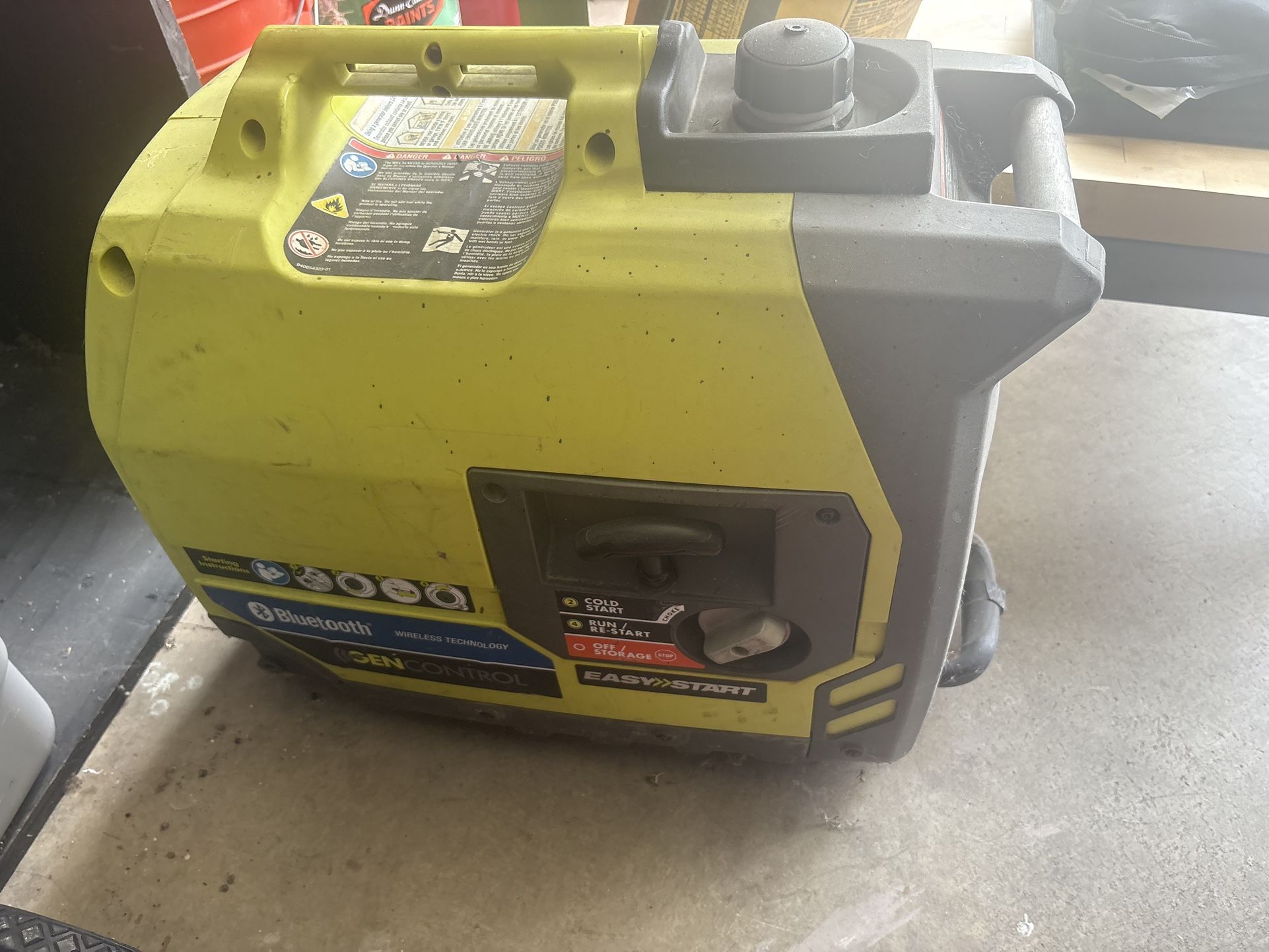 Ryobi Generator. Gas. Easy Start.