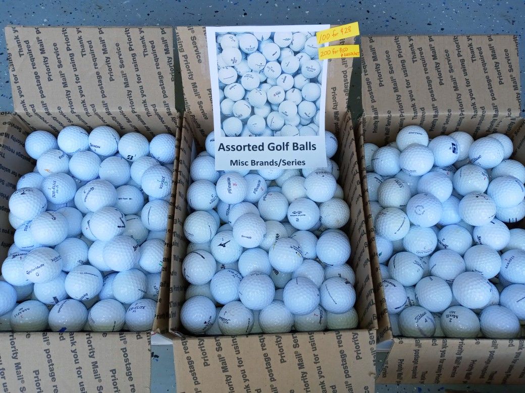 Golf Balls. Assorted Brands/ Series. $27 for 100 balls. 🏌♂️ Great Price!