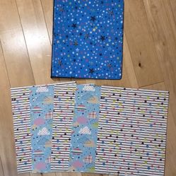 NEW 1.25" Stars 3-Ring Binder & 5 New Folders