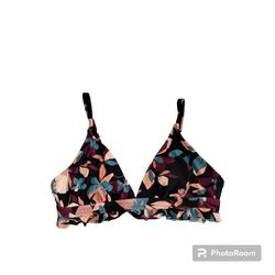 Kona Sol Target Bikini Top floral Flower with Ruffles swim wear Size Medium