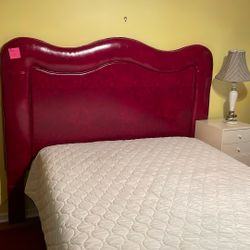 Red Leather Headboard 