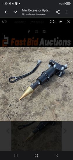 Mini Excavator Hydraulic Wood Splitter Attachment