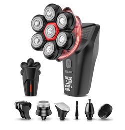 Head Shavers for Bald Men, 7D Head Shaver with LED Display, 3 Adjustable Modes, 10000 RPM High Speed Motor, Tornado Black