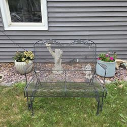 Wrought Iron Patio Glider 