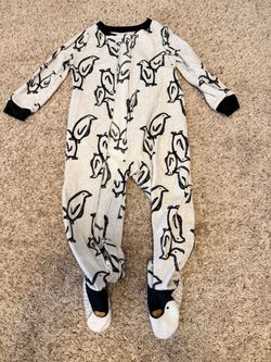 Baby Penguin Print Footed Pajama Sleeper