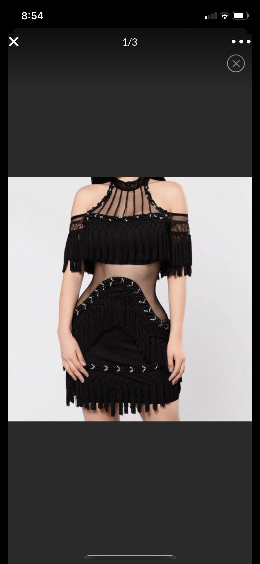 Fringe Black dress size M