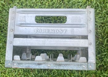 Vintage Foremost Wire Milk Crate – Rustic Metal Dairy Crate