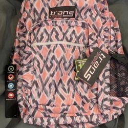 NEW TRANS JANSPORT BACKPACK PINK WITH GRAY 