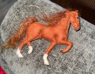 handmade felt horse ornament