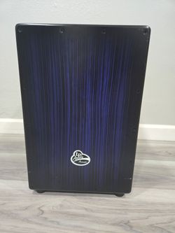Latin Percussion LP Aspire Accents Wire Cajon Blue Burst Streak LPA1332-BBS
