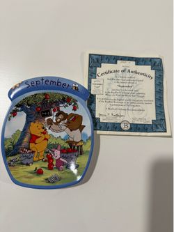 Winnie the Pooh September plate