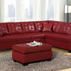 Pollock Red Sectional

