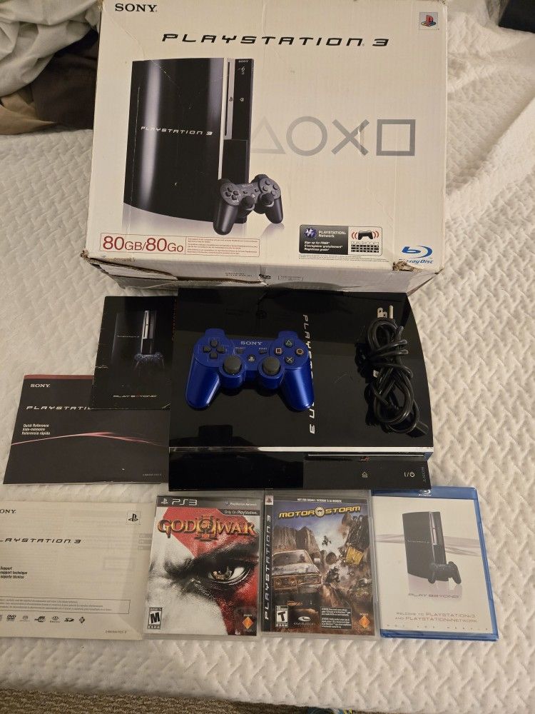 Ps3 80 Gb Backwards Compatible!! With 2 Games
