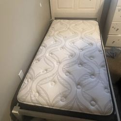 Twin Size Bed, And Four-Door Dresser