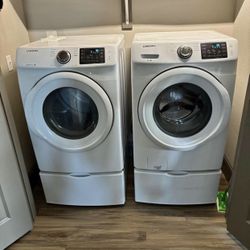 Washer And Dryer + Pedestals 