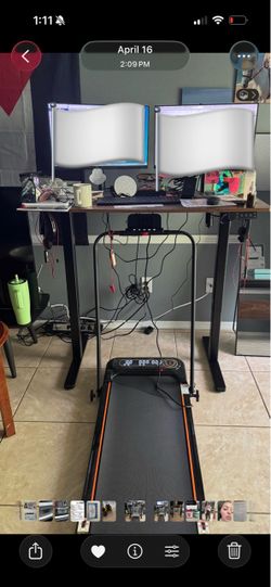 Foldable Treadmill with 10% Incline, Upgrade 3.5HP Low Noise Walking Pad Treadmill with Handle Bar, Trisomy 4 in 1 Portable Under Desk Treadmills for 