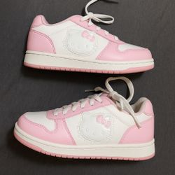 Hello Kitty Pink & White Low-Top Sneakers – Size 3 Youth – Adorable & Affordable!