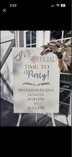 Wedding Reception Welcome Sign
