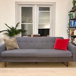 Kardiel Niemeyer Mid Century Modern Grey Couch 