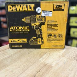ATOMIC 20V MAX Cordless Brushless Compact 1/2 in. Drill/Driver, (2) 20V 1.3Ah Batteries, Charger and Bag