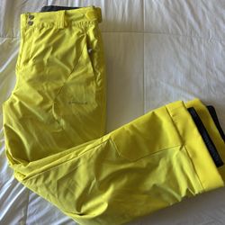 Spyder Kids Ski Snowboard Snow  Pants Yellow Youth Size 20 Fits Men 30