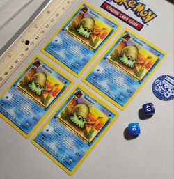 (Lot of 4) 1999 1st Edition Omanyte 52/62 Non-Holo Fossil set English (NM-M)