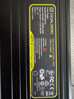 Goal zero yeti x 600w power supply