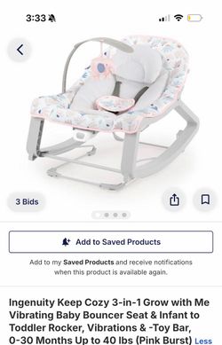 Ingenuity Keep Cozy 3-in-1 Baby Bouncer Rocker