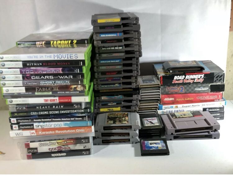 80+ Video Game Lot Nintendo Sega Xbox PlayStation  All Tested And Work