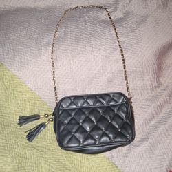 Ladies Black & Gold Purse