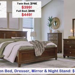 Solid wood Bedroom Set In Stock For Fast Delivery 