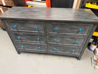 Custom painted 6 drawer dresser